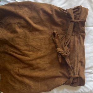 Abercombie faux Suede Skirt with belt